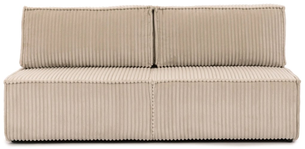 Solvero kanapé ágyfunkcióval - világos bézs plüss Tilia 01