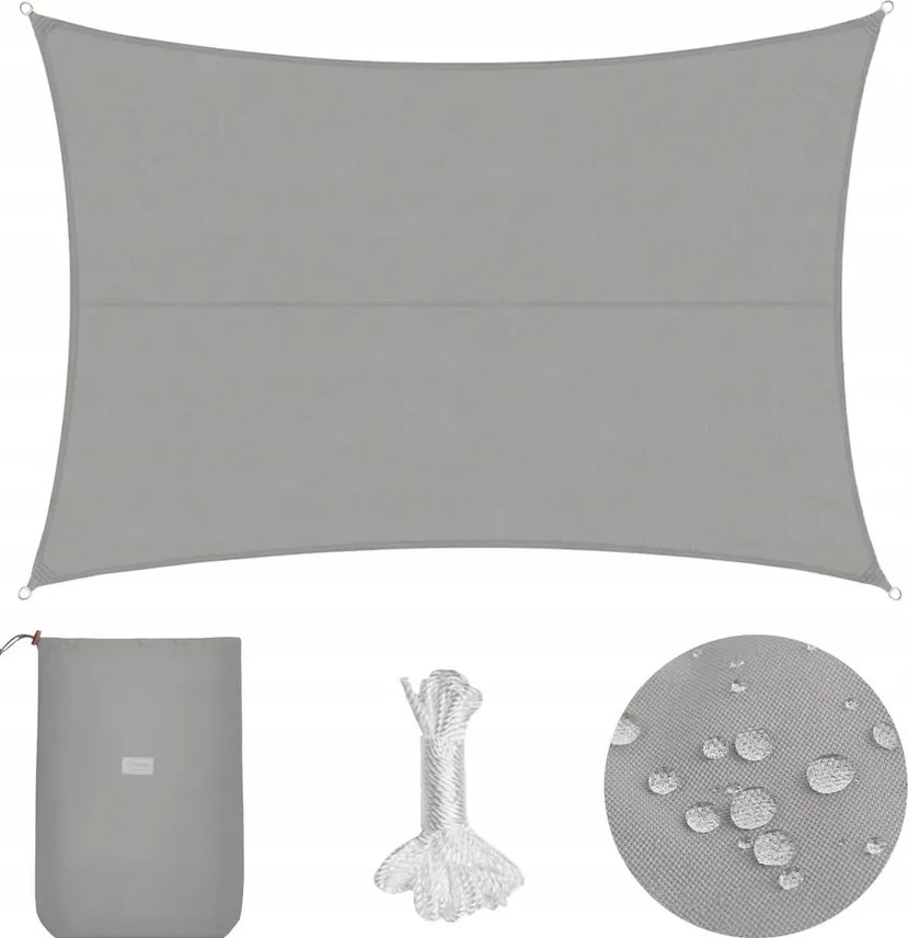 Kerti Napvitorla 244 x 366 CM Szürke Sekey