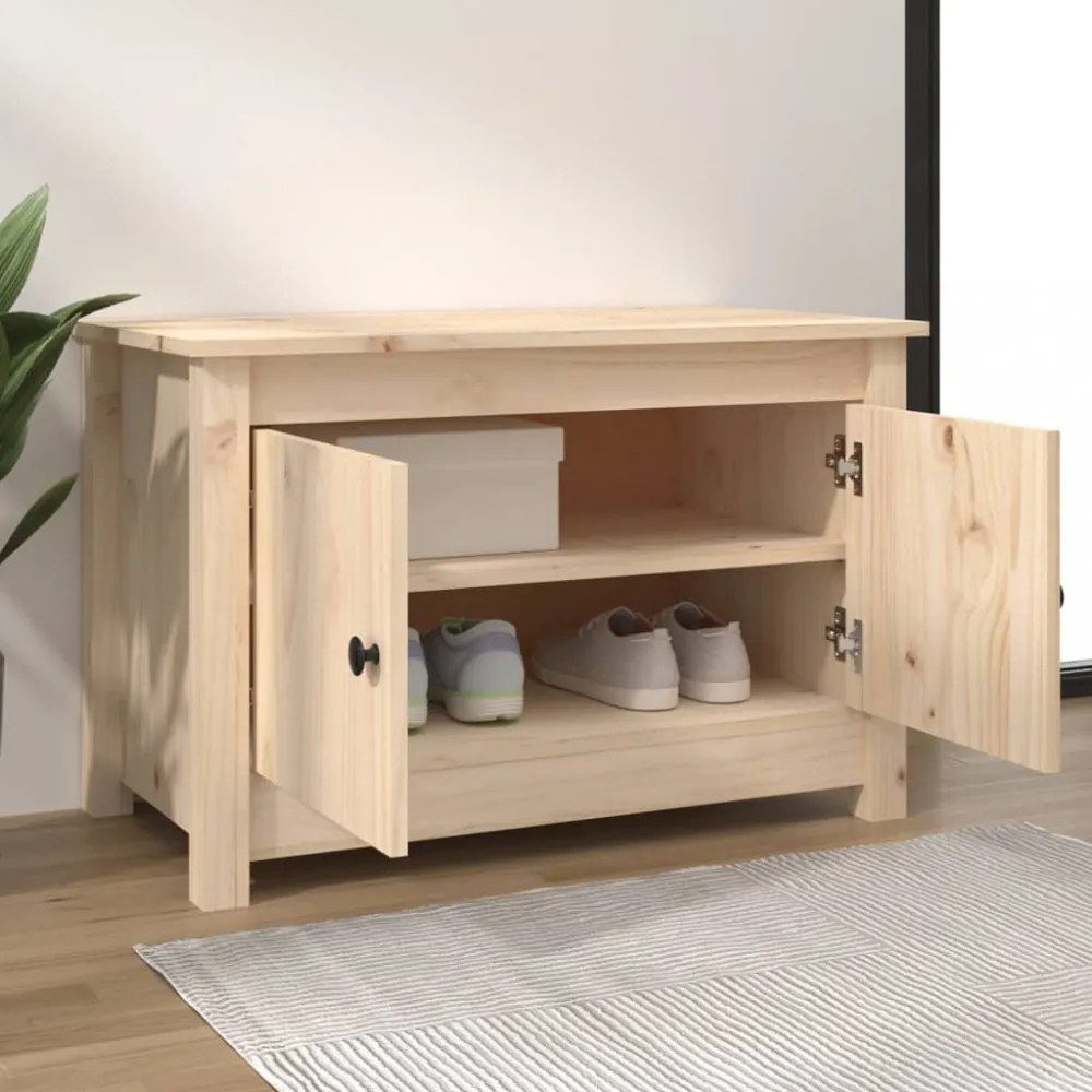 vidaXL tömör fenyőfa cipősszekrény 70 x 38 x 45,5 cm