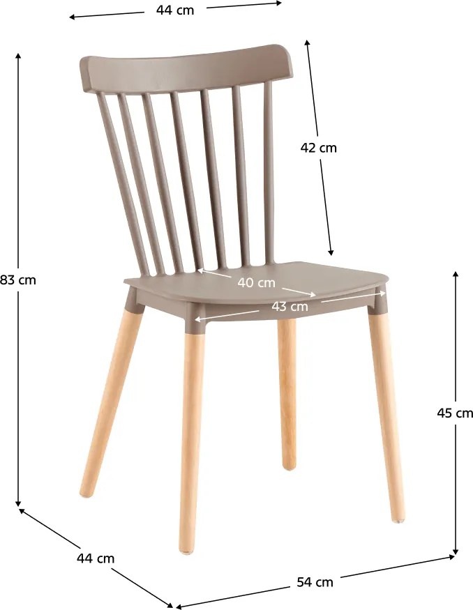 Étkezőszék, szürke/bükk, ZOSIMA