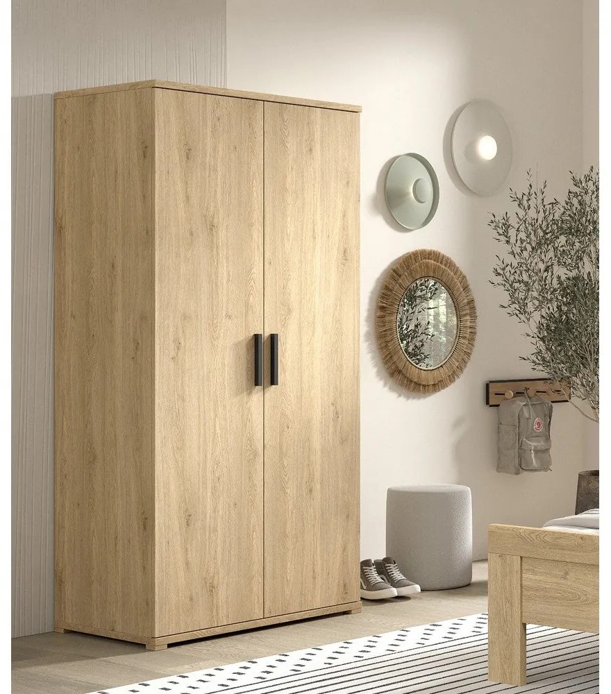 Natúr színű gyerek ruhásszekrény 100x199x59 cm Sam – Vipack