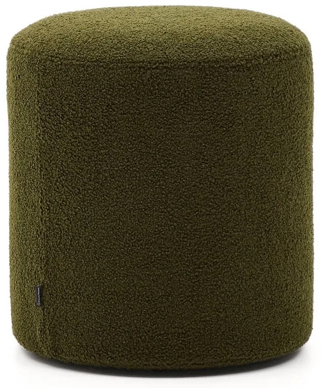 Zöld buklé puff Kaeli – Kave Home