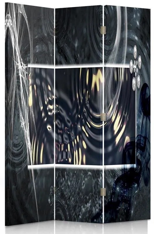 Gario Paraván Absztrakt víz körök Méret: 145 x 170 cm, Kivitelezés: Forgó paraván 360°