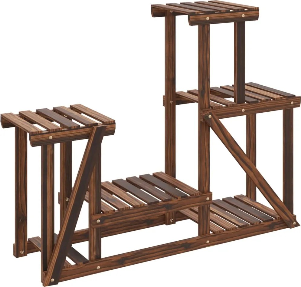 vidaXL tömör fenyőfa virágtartó állvány 90 x 25 x 73,5 cm