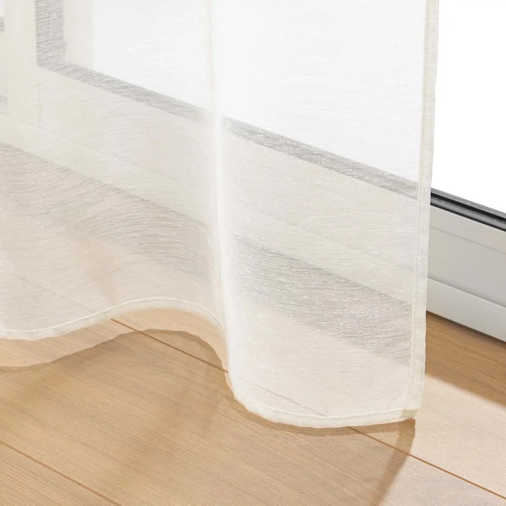 Krémszínű átlátszó függöny 140x240 cm Lissea – douceur d'intérieur
