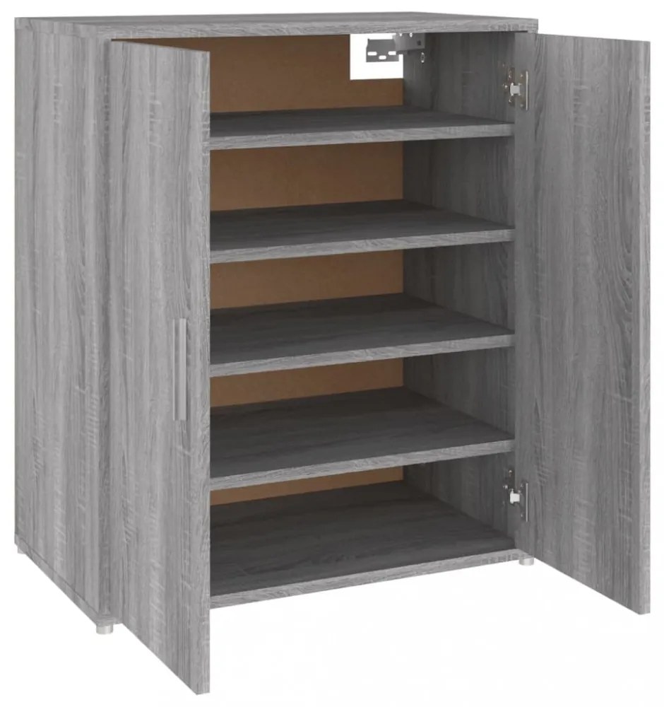 vidaXL szürke sonoma színű szerelt fa cipősszekrény 60 x 35 x 70 cm