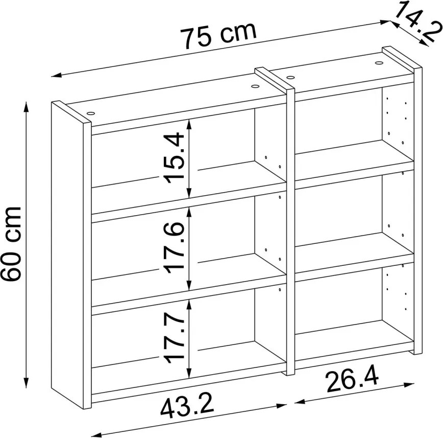 Fürdőszobaszekrény, 75 cm – TR283VLN1150