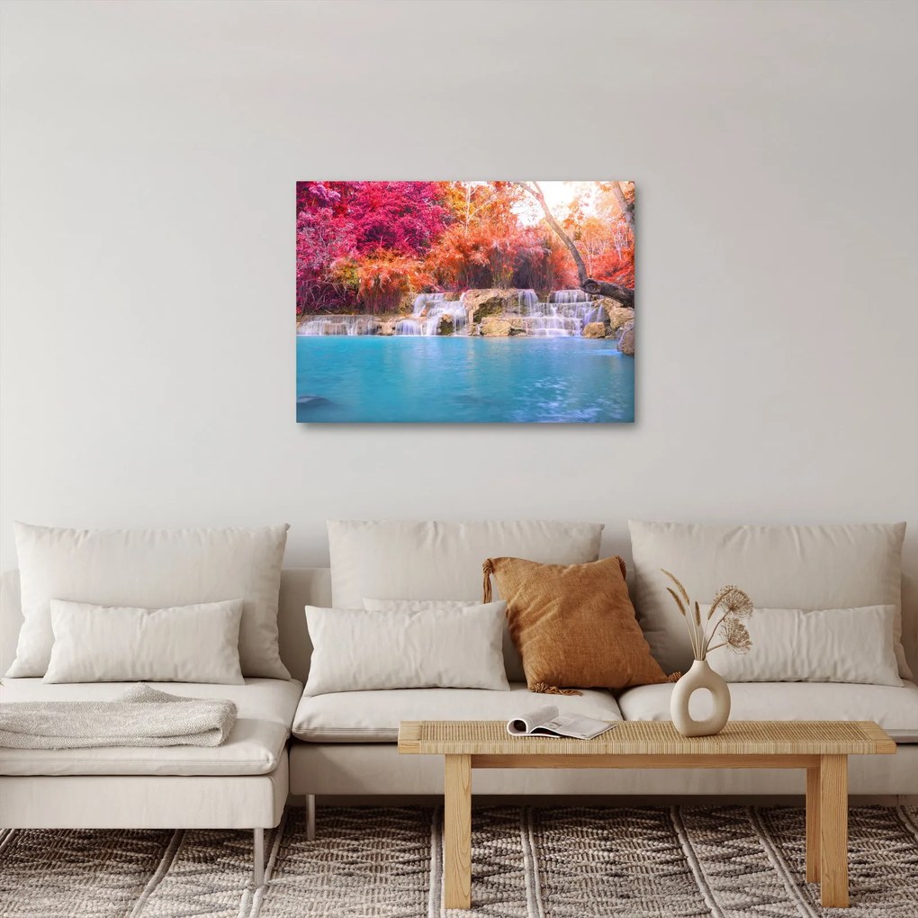 Türkiz lagúna, Laosz, Tat Kuang Si képe (70x50 cm)