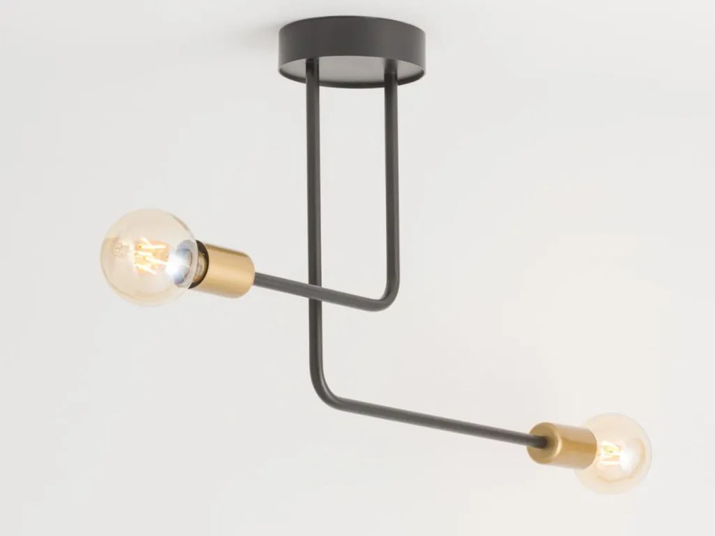 SIGMA LIGHTING 32378 GINO Mennyezeti Csillár Fekete, Arany E27 IP20