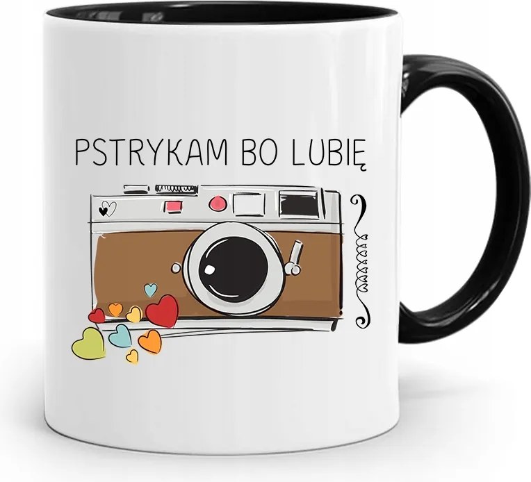 Fekete Bögre Fotósnak Csettintek, Mert Szeretem A fényképes nyomatot