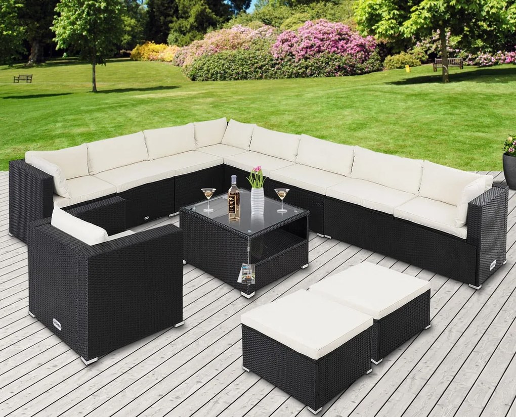 Casaria® Agen II kerti rattan bútor szett