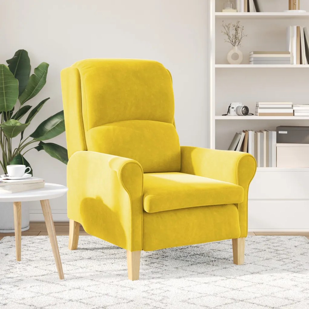 Sárga Karosszék Sárga Textil, Fa Standard Sárga Karosszék
