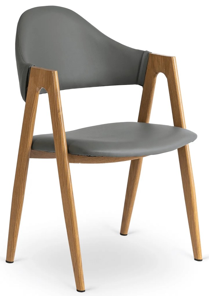 WILLY étkezőszék szürke műbőrrel