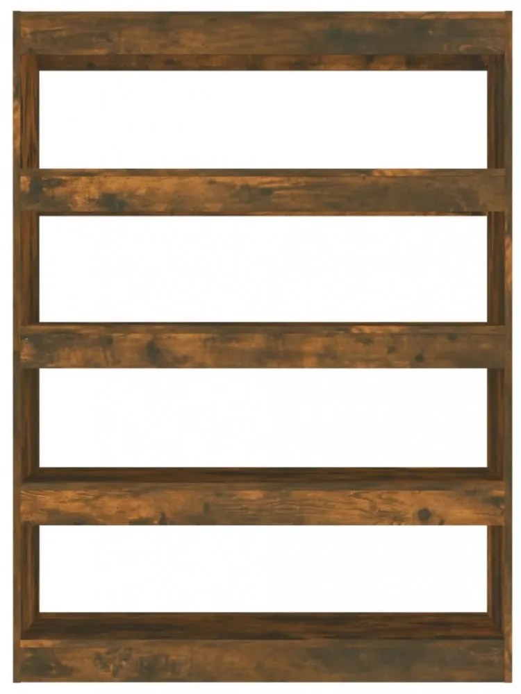 füstös tölgyszínű könyvszekrény/térelválasztó 100x30x135 cm