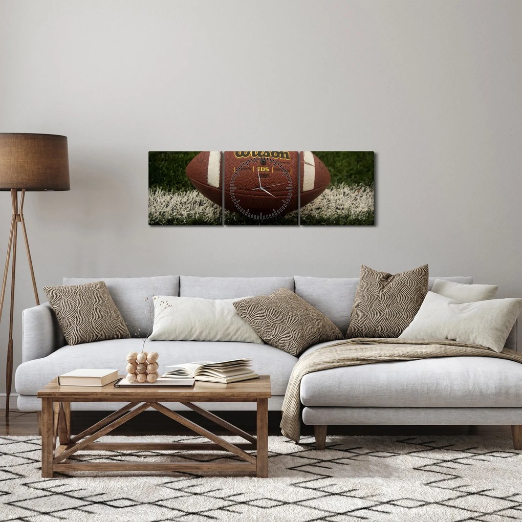 Kép - Futball (órával) (90x30 cm)
