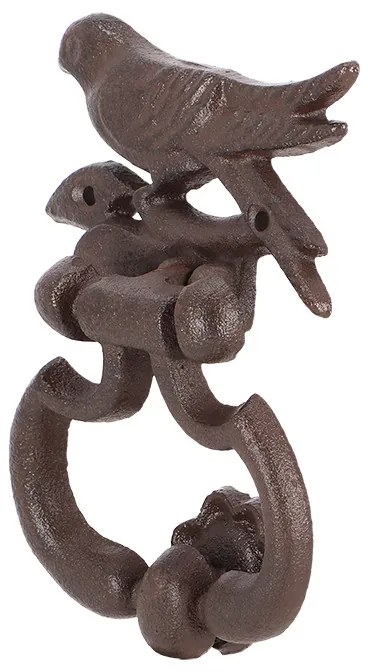 Öntöttvas madaras ajtókopogtató, 14 x 18 cm