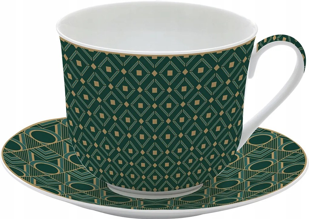 Csésze Fekete Porcelán Csészealj 400 ML