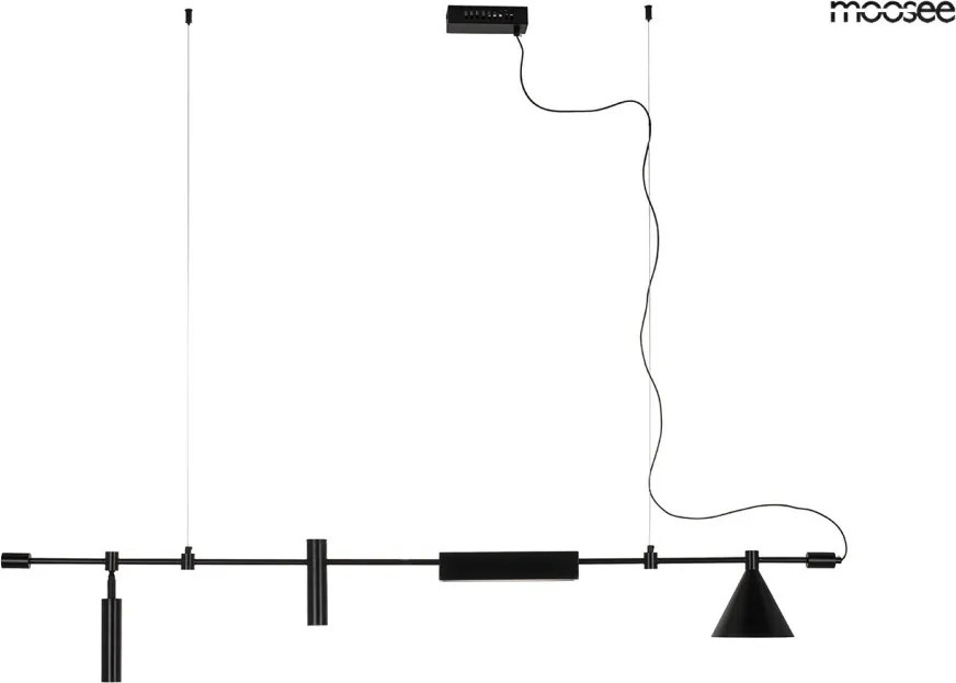 KING HOME MSE010100333 TECHNICS Modern Függesztett Lámpa Fekete LED IP20