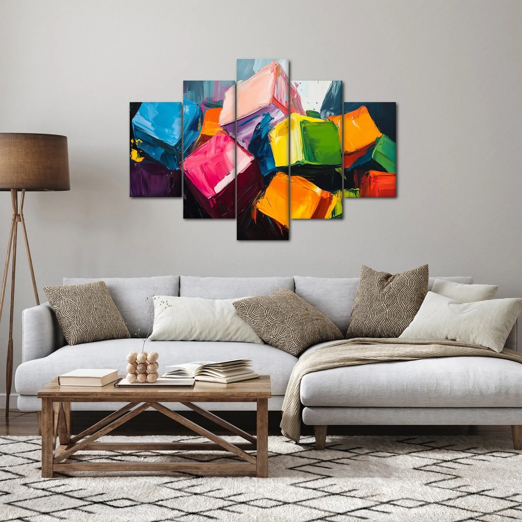 Kép - Színes kockák (150x105 cm)