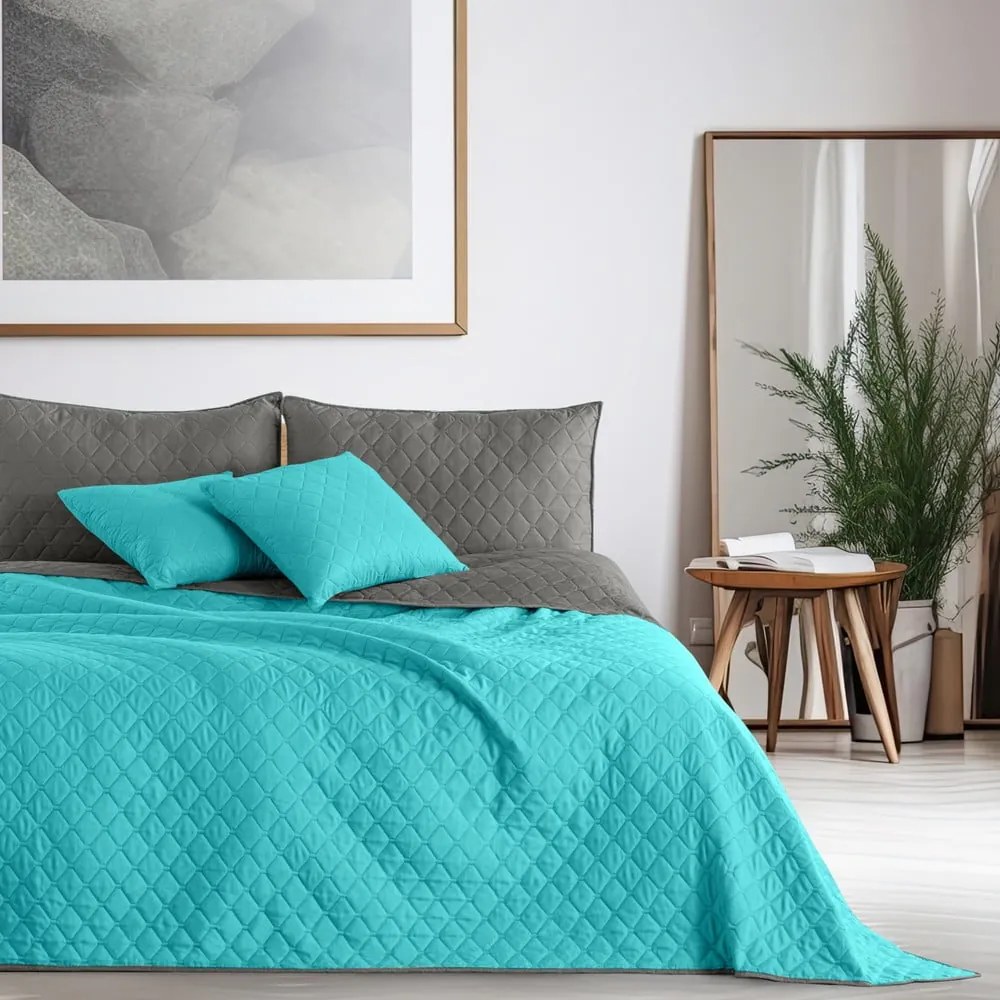 Axel türkiz mikroszálas ágytakaró, 170 x 210 cm - DecoKing
