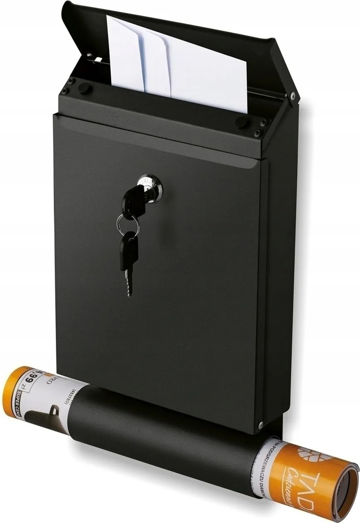 Levélszekrény Újságtartó Tube Postaláda Házhoz Kerti A4-ES