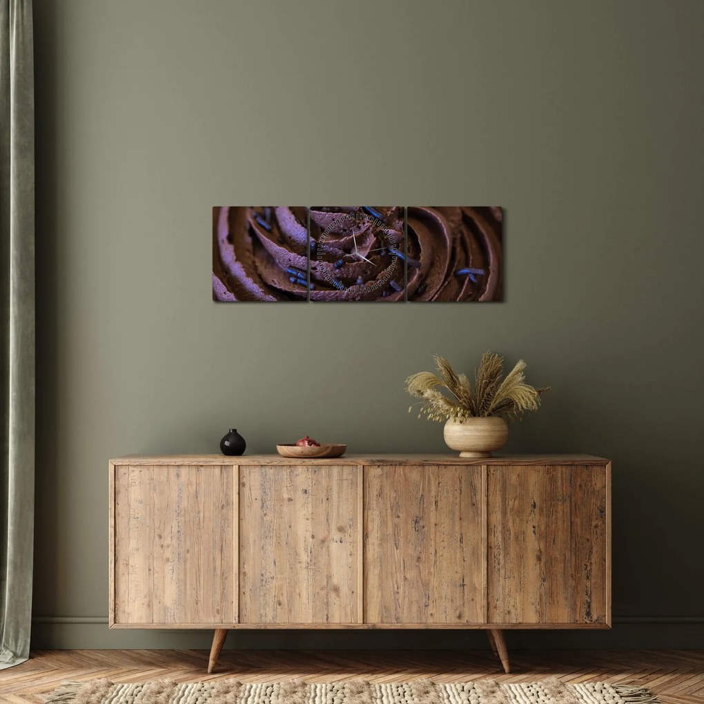 Kép - Csokoládé Cupcake (órával) (90x30 cm)
