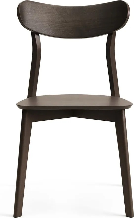 Barna étkezőszék szett tölgyfa dekorral, 2 db-os Safina – Kave Home