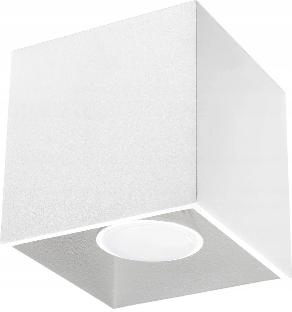 Mennyezeti spot lámpatest fehér szögletes 10 cm spot GU10 Sollux