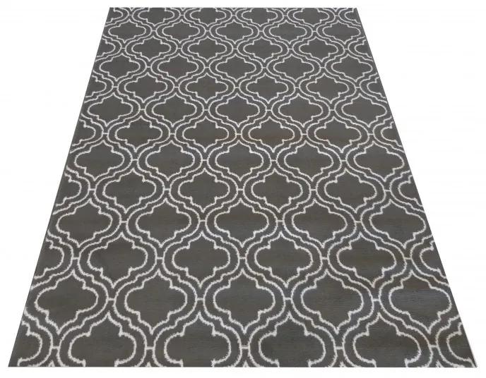 Skandináv szőnyeg szürke színben, fehér mintával Szélesség: 200 cm | Hossz: 290 cm