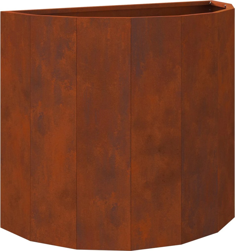 vidaXL Növénytartó Rozsdás 60 x 30 x 50 cm Időjárásálló acél