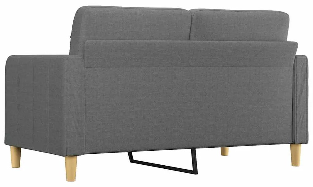 kétszemélyes sötétszürke szövetkanapé 140 cm