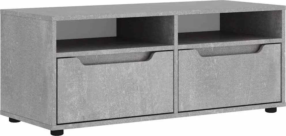 vidaXL VISNES betonszürke szerelt fa TV-szekrény 100x40x38 cm
