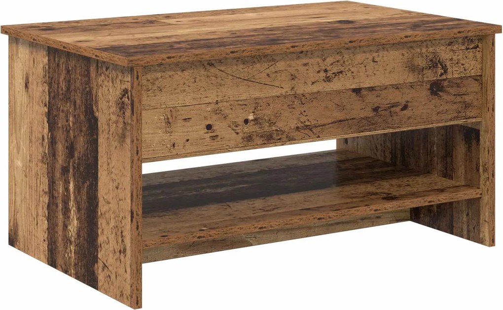 vidaXL Dohányzóasztal Öreg fa 80 x 50,5 x 41,5 cm Faanyag