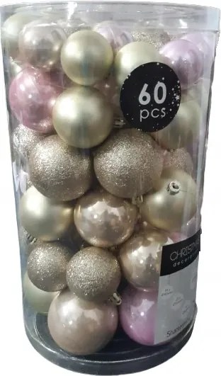 Karácsonyfadísz Szett Színes Karácsonyfadíszek 60 Db-os