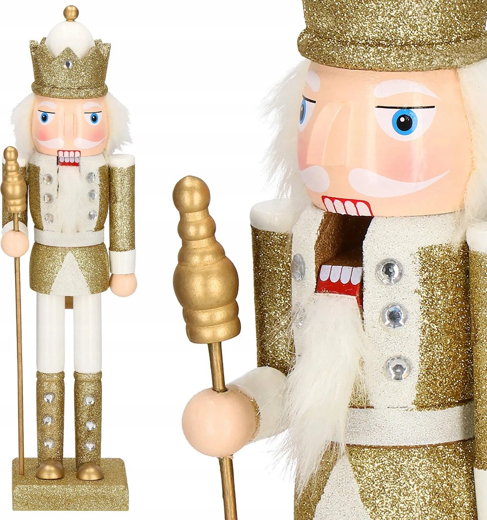 Diótörő Fa Figura Ajándék XL Karácsonyi Dekoráció Nagy