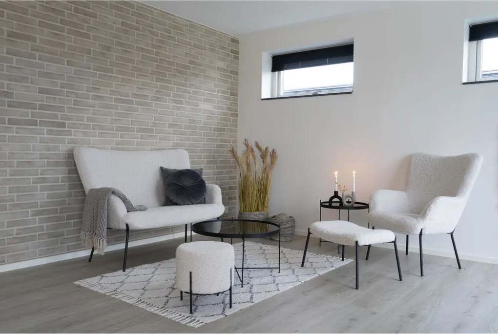 Alford puff, teddy puff, fehér, fekete lábakkal