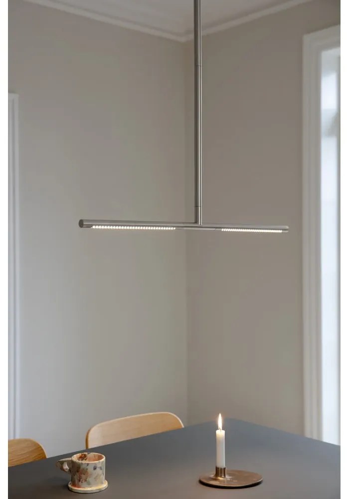 Ezüstszínű fém LED függőlámpa fém búrával Omni Ceiling – UMAGE