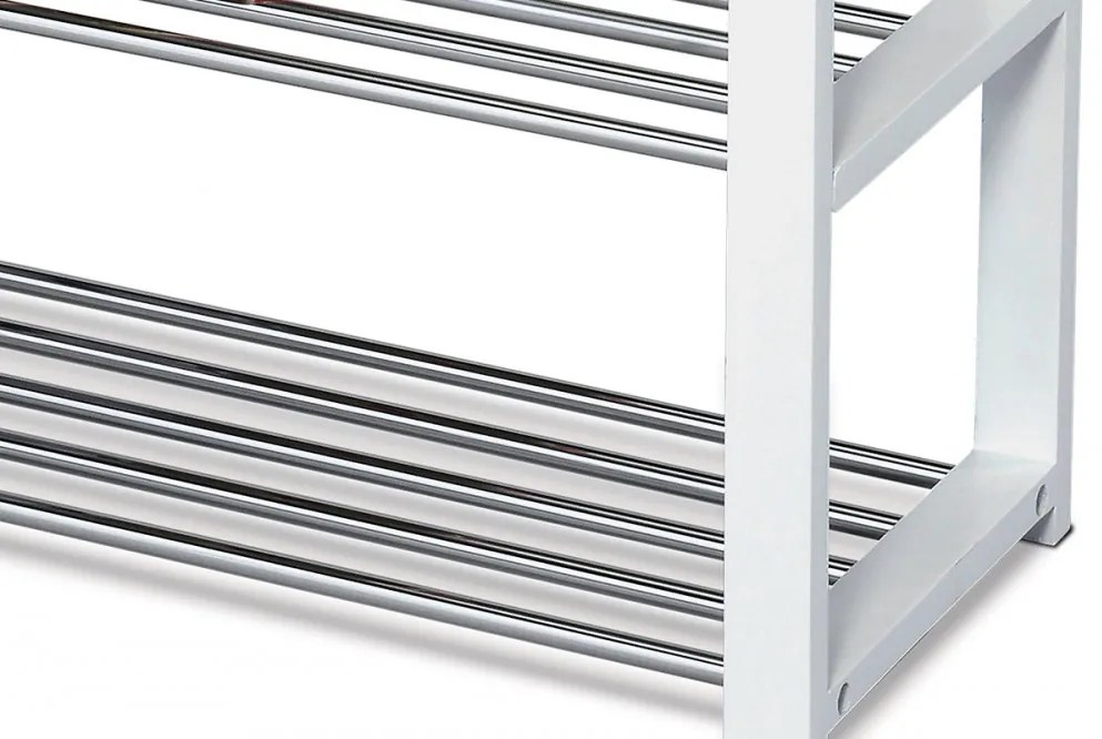 83168-14 Depozit modern pentru pantofi în culoarea albă