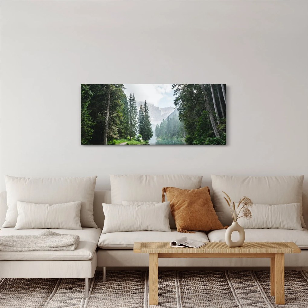 Kép az erdei tóról (120x50 cm)