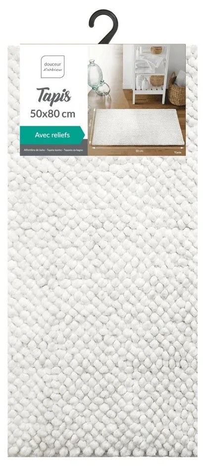 Fehér fürdőszobai kilépő 50x80 cm Yanis – douceur d'intérieur