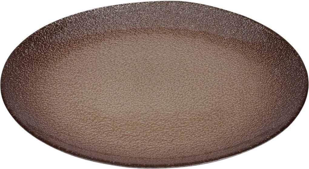 Desszert Üvegtányér Kerek Barna Elegáns Tartós Berit 2X21 CM