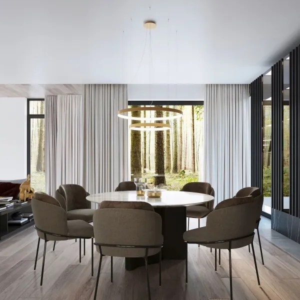 Thoro TH.268 - RIO LED csillár 80W, 230V, CRI95, 4000K, arany