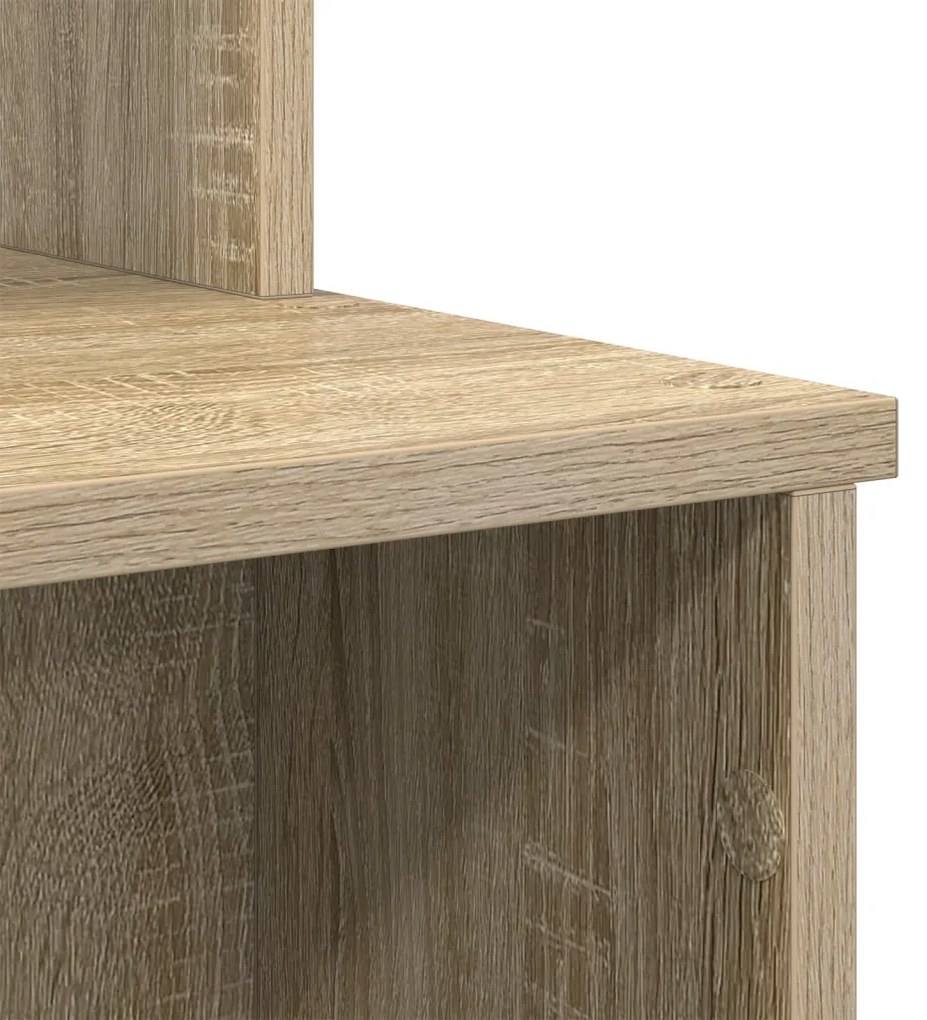 vidaXL Íróasztal Tárolóval Sonoma tölgy 120,5x44x88,5 cm Szerelt fa
