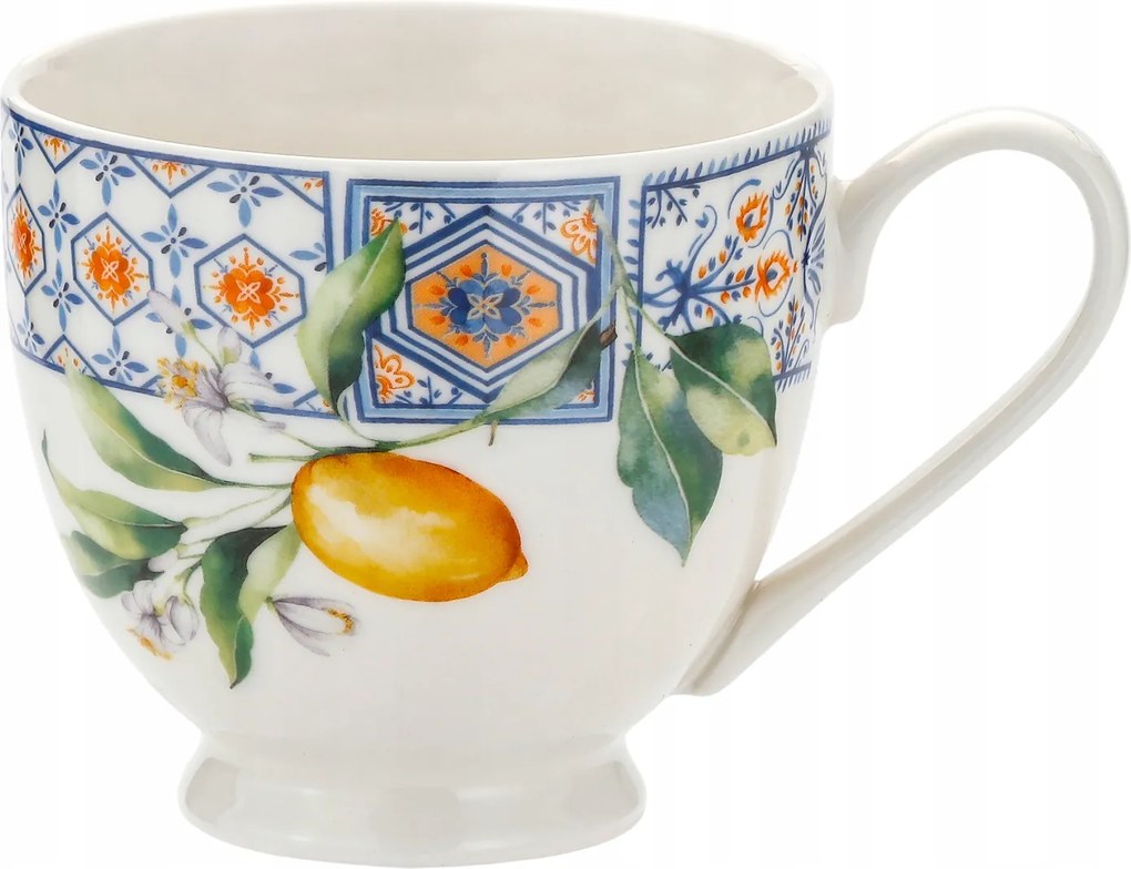Nagy porcelán bögre 565 ml Lemon Tree citrom motívummal
