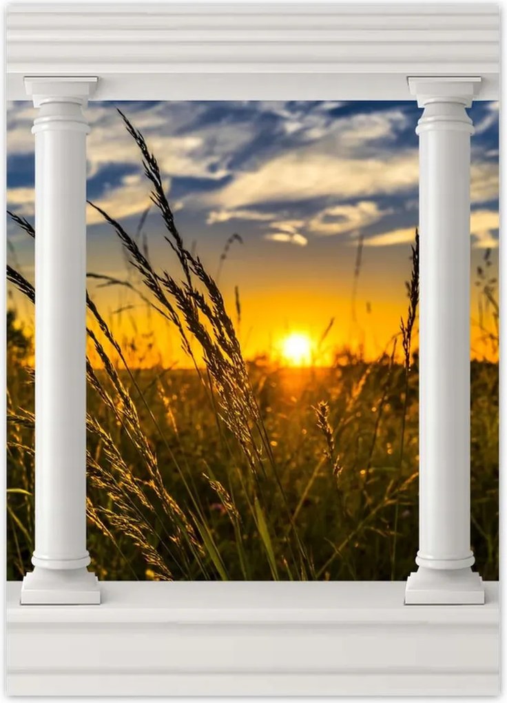 Poszterek 50x70 Naplemente a füvek között