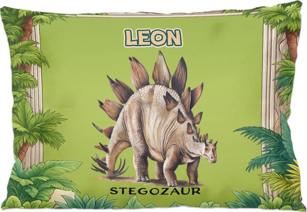 Stegosaurus dinoszaurusz párna a gyermek nevével