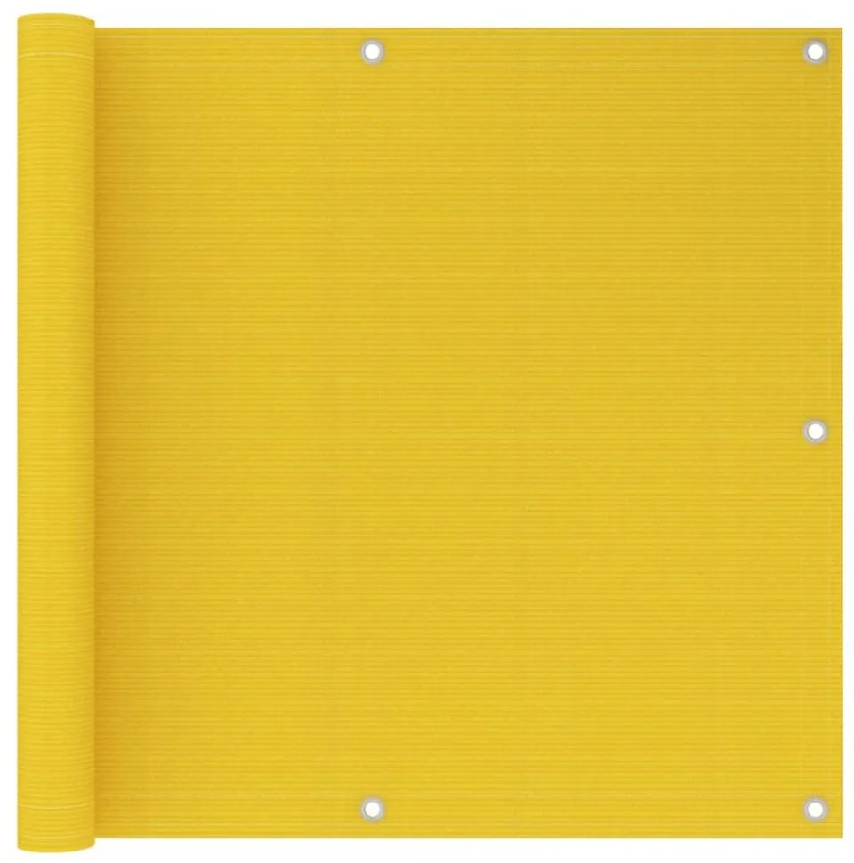 sárga HDPE erkélytakaró 90 x 500 cm