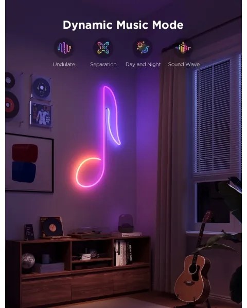 Govee - Neon 2 MATTER hajlítható LED szalag 5m RGBIC Wi-Fi IP67