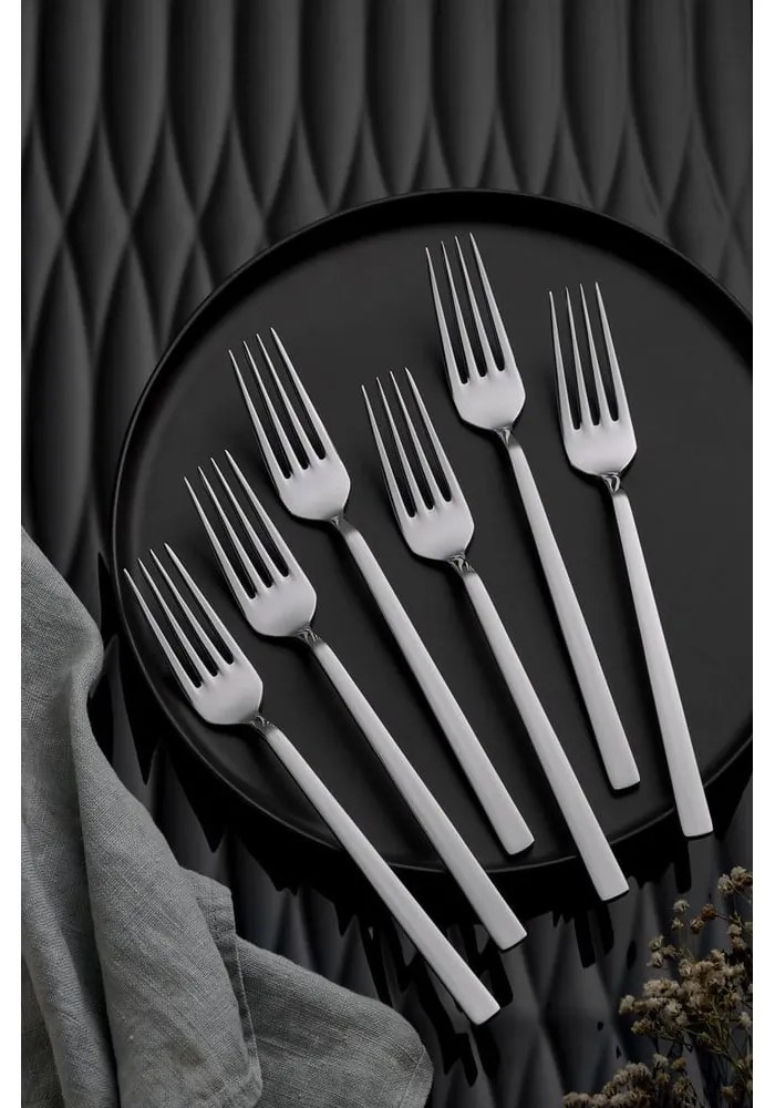 Ezüstszínű rozsdamentes acél evőeszköz készlet 36 db-os – Hermia