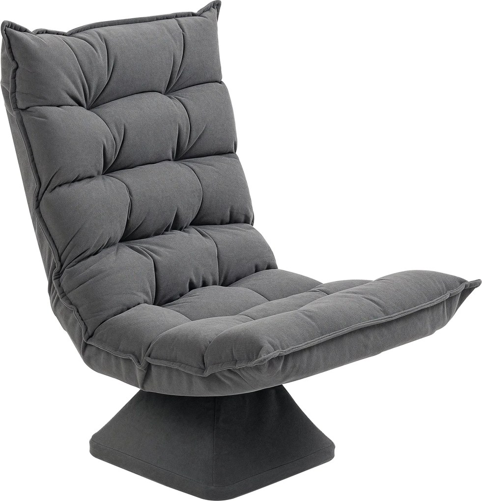 HOMCOM Földi Szék Földi Kanapé Állítható Hátmasszázs, Forgatható Meditációs Szék Alappal, Párnázott Reclinerg, Lusta Kanapé a Nappaliba és Irodába, Sz